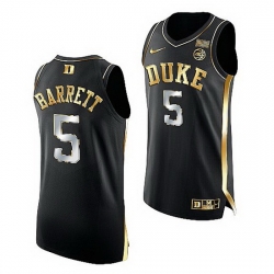 Duke Blue Devils Rj Barrett Black Golden Edition Nba Alumni Jersey