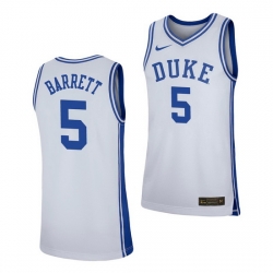 Duke Blue Devils Rj Barrett White Replica Men'S Jersey 0