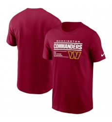 Men Washington Commanders Burgundy Division Essential T Shirt