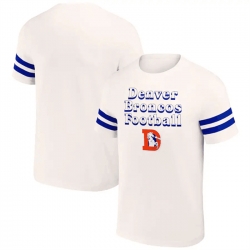 Men Denver Broncos Cream X Darius Rucker Collection Vintage T Shirt