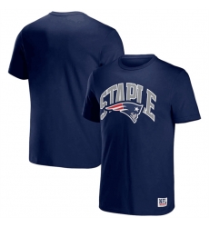 Men New England Patriots X Staple Navy Logo Lockup T Shirt