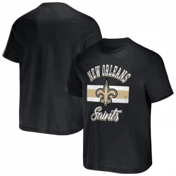 Men New Orleans Saints Black X Darius Rucker Collection Stripe T Shirt