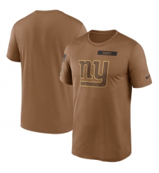 Men New York Giants 2023 Brown Salute To Service Legend Performance T Shirt