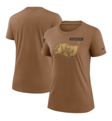 Women Tampa Bay Buccaneers 2023 Brown Salute To Service Legend Performance T Shirt