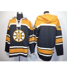 Bruins Blank Black Sawyer Hooded Sweatshirt Stitched NHL Jersey