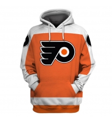 Men Philadelphia Flyers Orange All Stitched Hooded Sweatshirt