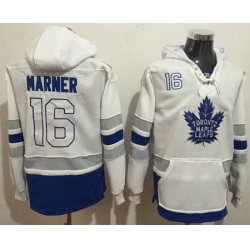 Maple Leafs #16 Mitchell Marner White Name  26 Number Pullover NHL Hoodie