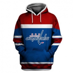 Men Washington Capitals Blue All Stitched Hooded Sweatshirt