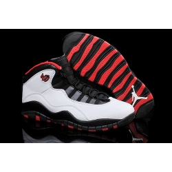 Air Jordan 10 Shoes 2014 Mens Engraved Version White Black Red