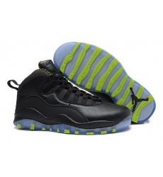 Air Jordan 10 Shoes 2014 Mens Transparent Bottom Black Green