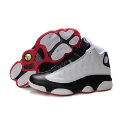 Air Jordan 13 Shoes 2013 Mens Grade AAA Grain Leather White Black Red