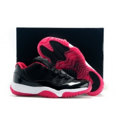 Air Jordan 11 Retro Girls Low Bred Black Red White 2015 For Womens On Sale