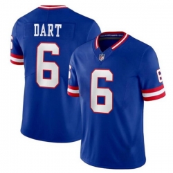 New York Giants 6 Jaxson Dart Blue 2025 Draft F U S E  Classic Vapor Untouchable Limited Stitched Jersey