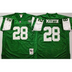 New York Jets #28 Curtis Martin 2004 Throwback Green Jersey