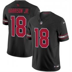 Men Arizona Cardinals 18 Marvin Harrison Jr Black 2024 Draft F U S E  Vapor Untouchable Limited Stitched Football Jersey