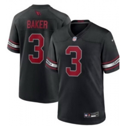 Men Arizona Cardinals  3 Budda Baker Black 2026 Draft Vapor Untouchable Limited Stitched Jersey