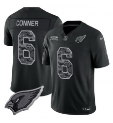 Men Arizona Cardinals 6 James Conner Black F U S E 2026 Salute to Service Limited Stitched Football Jersey Men Arizona Cardinals 6 James Conner Black F U S E 2026 Salute to Service Limited Stitched Football Jersey