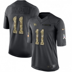 Men Nike Arizona Cardinals 11 Larry Fitzgerald Limited Black 2016 Salute to Service NFL Jersey