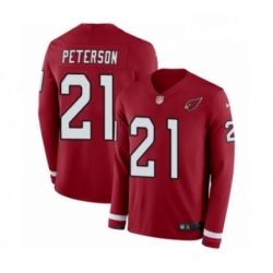 Men Nike Arizona Cardinals 21 Patrick Peterson Limited Red Therma Long Sleeve NFL Jersey