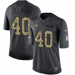 Men Nike Arizona Cardinals 40 Pat Tillman Limited Black 2016 Salute to Service NFL Jersey