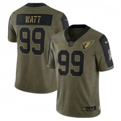 Men's Arizona Cardinals J.J.  Watt Nike Olive 2021 Salute To Service Limited Player Jersey