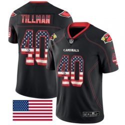 Nike Cardinals #40 Pat Tillman Black Mens Stitched NFL Limited Rush USA Flag Jersey