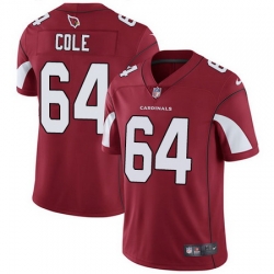 Nike Cardinals #64 Mason Cole Red Team Color Mens Stitched NFL Vapor Untouchable Limited Jersey