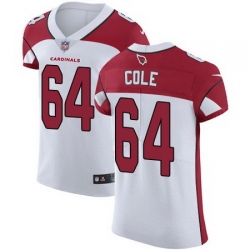 Nike Cardinals #64 Mason Cole White Mens Stitched NFL Vapor Untouchable Elite Jersey