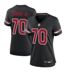 Women Arizona Cardinals Paris Johnson #70 Black 2024 F U S E Vapor Untouchable Limited Stitched