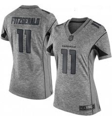 Womens Nike Arizona Cardinals 11 Larry Fitzgerald Limited Gray Gridiron NFL Jersey