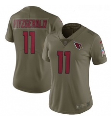 Womens Nike Arizona Cardinals 11 Larry Fitzgerald Limited Olive 2017 Salute to Service NFL Jersey