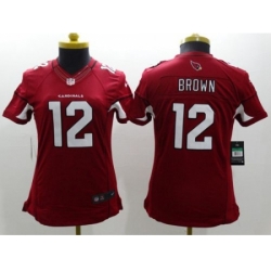 WomenÃ¢â‚¬â„¢s Nike Arizona Cardinals #12 John Brown Red Team Color Stitched NFL Limited Jersey