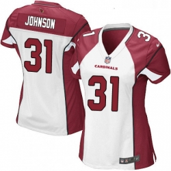 Womens Nike Arizona Cardinals 31 David Johnson Game White NFL Jersey