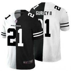 Atlanta Falcons 21 Todd Gurley II Men Black V White Peace Split Nike Vapor Untouchable Limited NFL Jersey