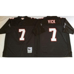 Atlanta Falcons 7 Michael  Vick Black Throwback Jersey