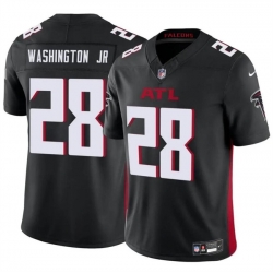 Men Atlanta Falcons 28 Carlos Washington Jr Black 2024 F U S E Vapor Untouchable Limited Stitched Football Jersey