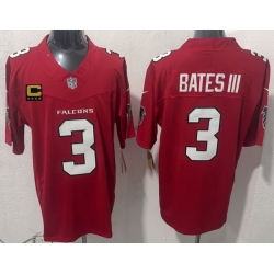 Men Atlanta Falcons  3 Jessie Bates III Red 2026 New F U S E  4 Star C Patch Vapor Untouchable Limited Stitched Football Jersey