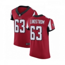 Men Atlanta Falcons 63 Chris Lindstrom Red Team Color Vapor Untouchable Elite Player Football Jersey