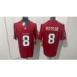 Men Atlanta Falcons  8 Kyle Pitts Sr  Red 2026 New F U S E  Vapor Untouchable Limited Stitched Football Jersey