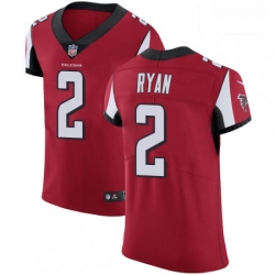 Men Nike Atlanta Falcons 2 Matt Ryan Red Team Color Vapor Untouchable Elite Player NFL Jersey