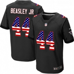 Men Nike Atlanta Falcons 44 Vic Beasley Elite Black Alternate USA Flag Fashion NFL Jersey