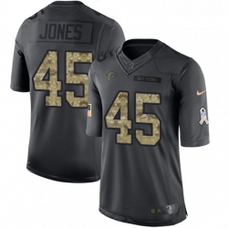 Men Nike Atlanta Falcons 45 Deion Jones Limited Black 2016 Salute to Service NFL Jersey