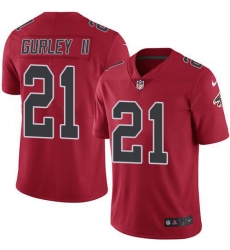 Nike Atlanta Falcons 21 Todd Gurley II Red Men Stitched NFL Limited Rush Jersey