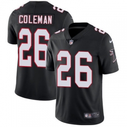 Nike Falcons #26 Tevin Coleman Black Alternate Mens Stitched NFL Vapor Untouchable Limited Jersey