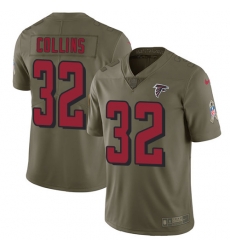 Nike Falcons #32 Jalen Collins Olive Mens Stitched NFL Limited 2017 Salute To Service Jersey