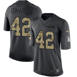 Nike Falcons #42 Patrick DiMarco Black Mens Stitched NFL Limited 2016 Salute To Service Jersey