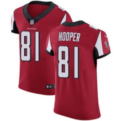 Nike Falcons #81 Austin Hooper Red Team Color Mens Stitched NFL Vapor Untouchable Elite Jersey