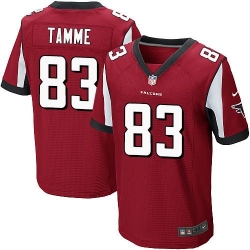 Nike Falcons #83 Jacob Tamme Red Team Color Mens Stitched NFL Elite Jersey