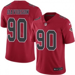 Nike Falcons 90 Marlon Davidson Red Men Stitched NFL Limited Rush Jersey