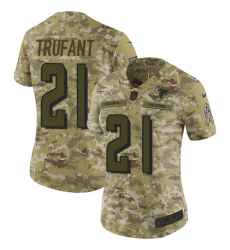 Nike Falcons #21 Desmond Trufant Camo Women Stitched NFL Limited 2018 Salute to Service Jersey